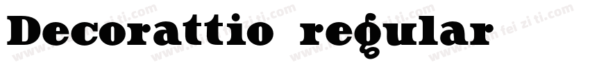 Decorattio regular字体转换